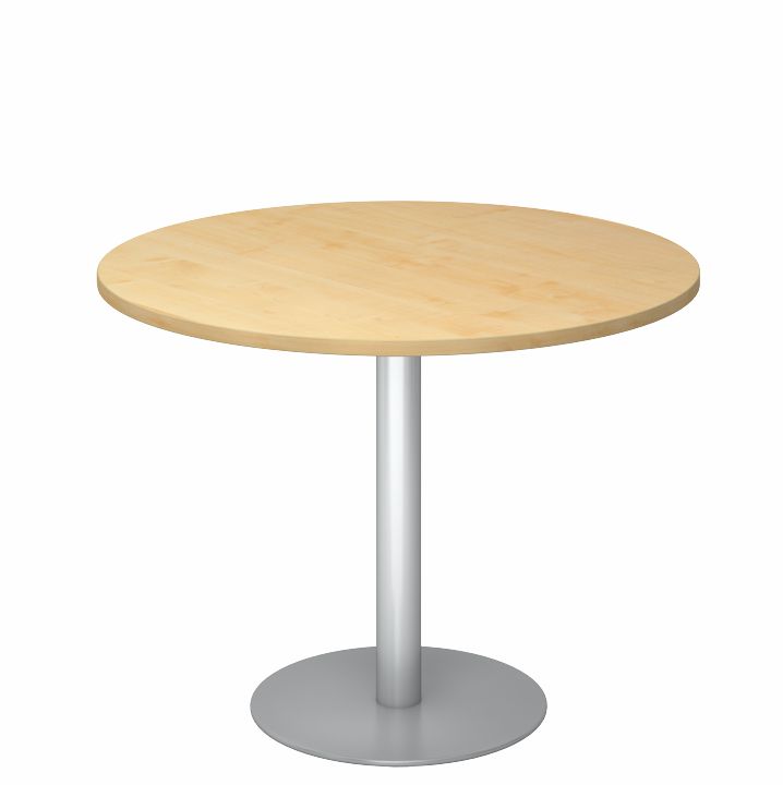 Besprechungstisch Dm 100 cm, Chrom oder Silber, 8 Dekore